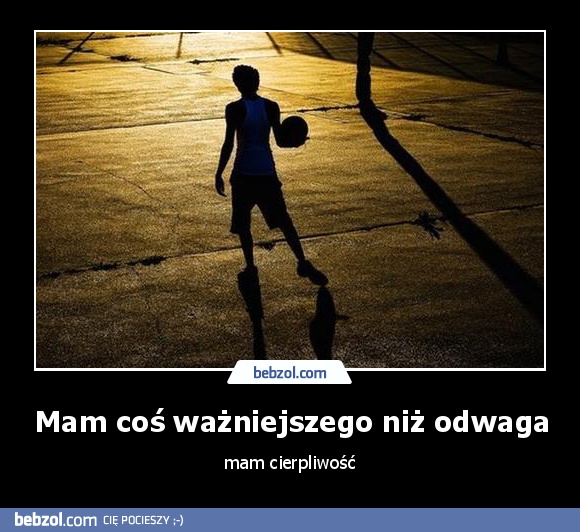 Mam coś ważniejszego niż odwaga