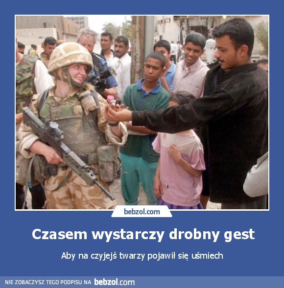 Czasem wystarczy drobny gest