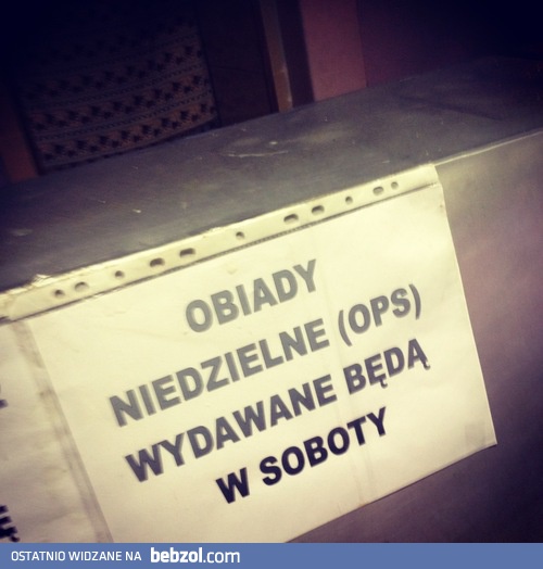 Obiady wydawane będą...