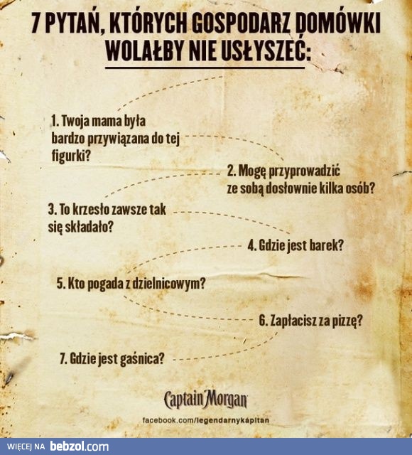 7 pytań, których gospodarz domówki nie chce słyszeć