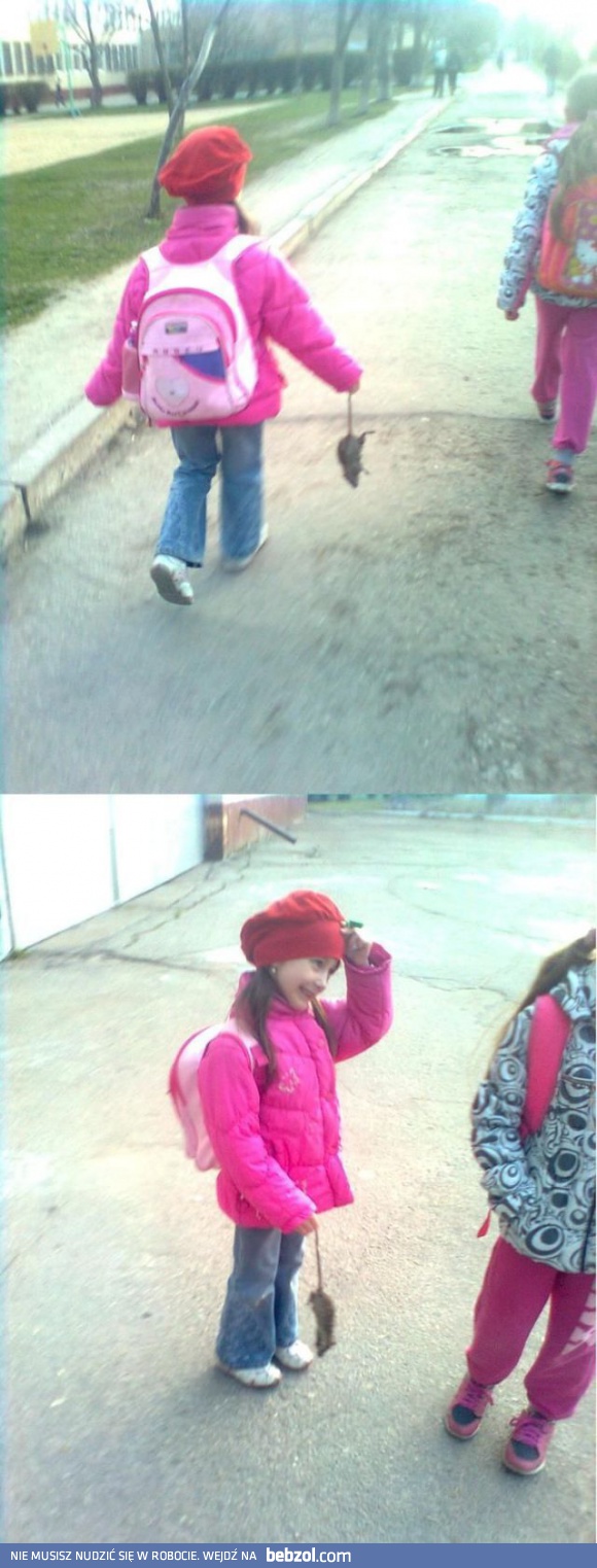 Pani pozwoliła przynieść zwierzątka do szkoły