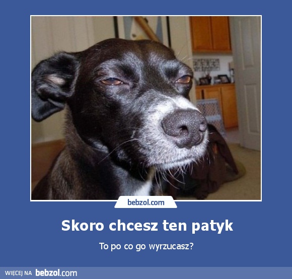 Skoro chcesz ten patyk
