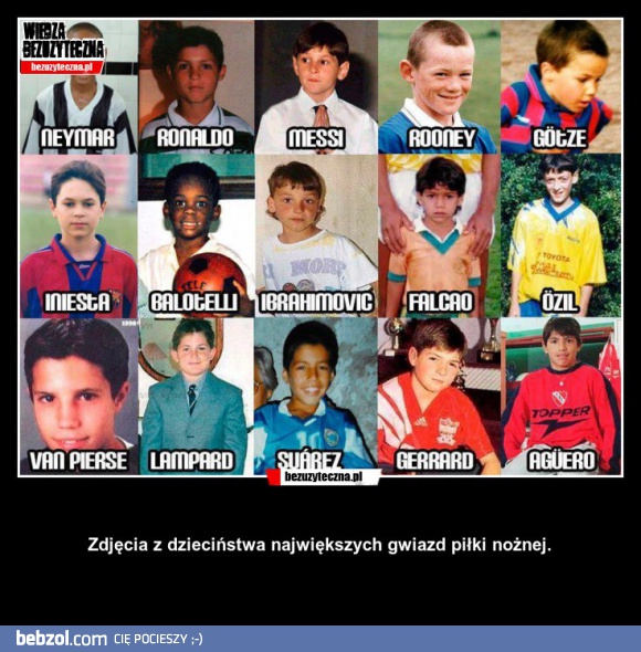 Zdjęcia z dzieciństwa największych gwiazd piłki nożnej