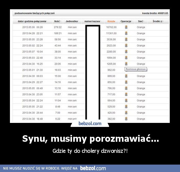 Synu, musimy porozmawiać...