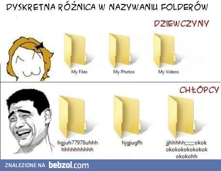 Dysktrena różnica w nazywaniu folderów