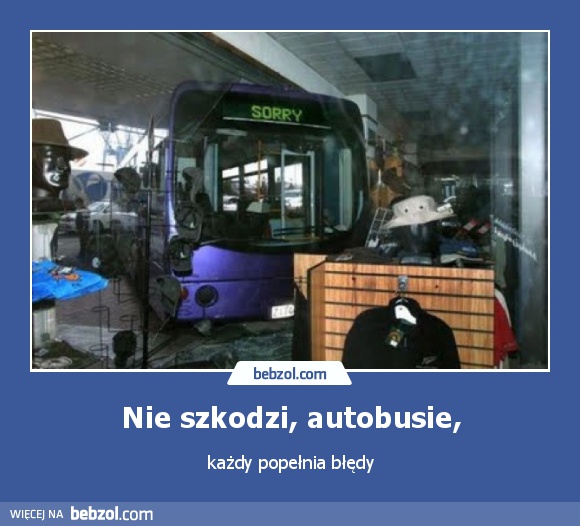 Nie szkodzi, autobusie,