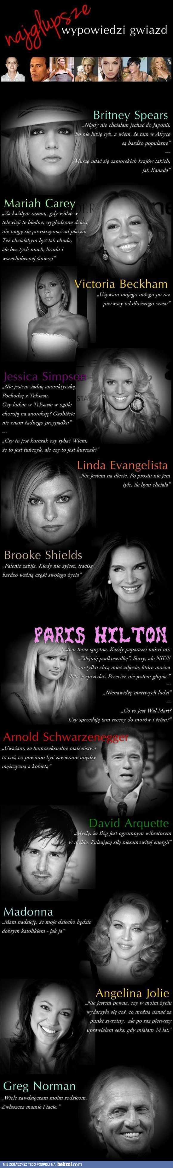 Najlepsze wypowiedzi gwiazd