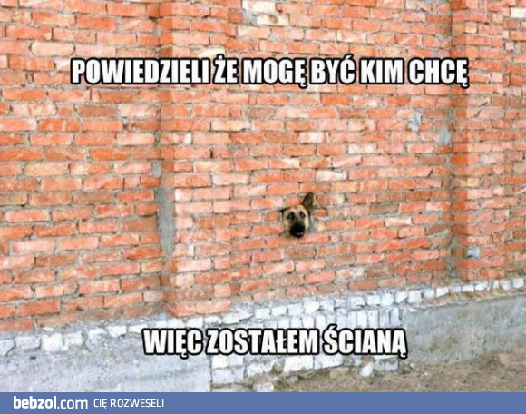 Powiedzieli, ze mogę być kim chcę!