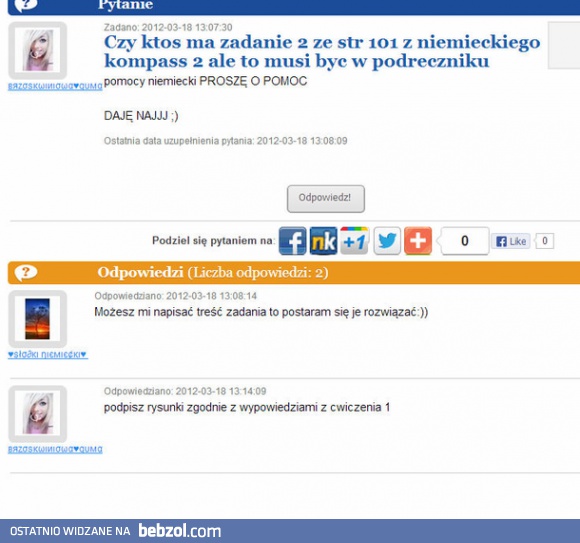 Blondynka odrabia lekcje