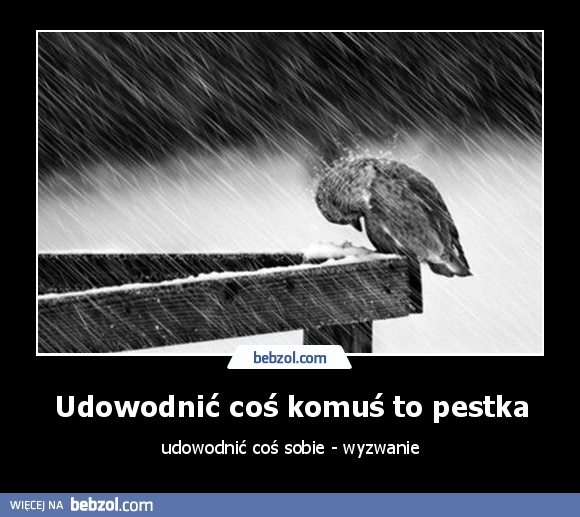 Udowodnić coś komuś to pestka