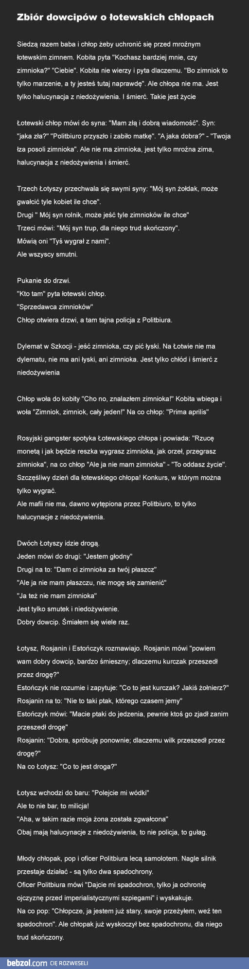 Zbiór dowcipów o łotewskich chłopach