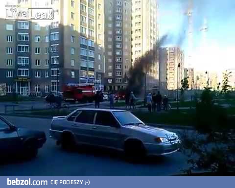 eksplozja ruskiego samochodu