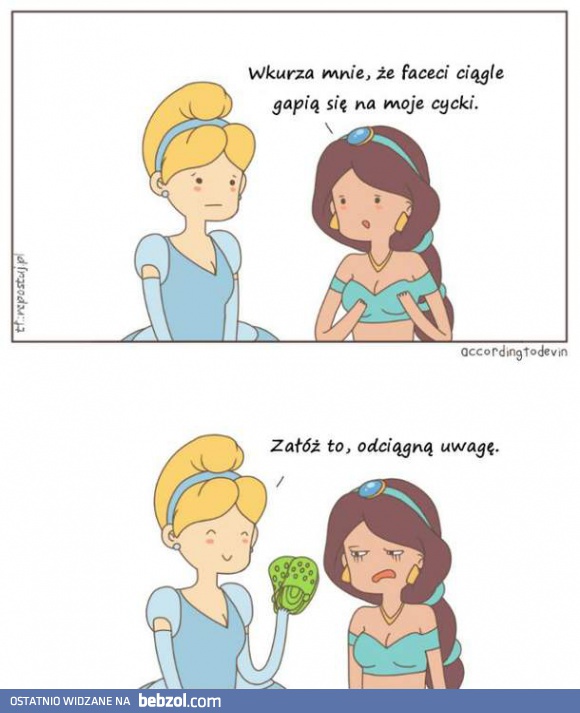 Nie chcesz, aby patrzyli ci na piersi?