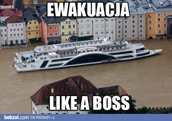 Tak się ewakuuje!