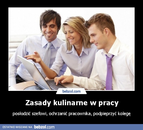 Zasady kulinarne w pracy