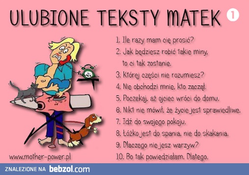 Ulubione teksty matek