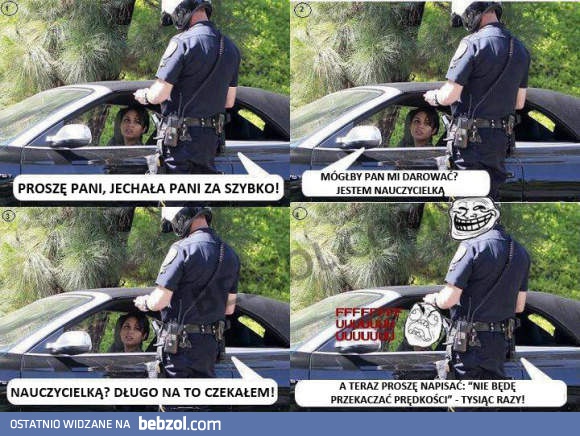 Nauczycielka vs drogówka