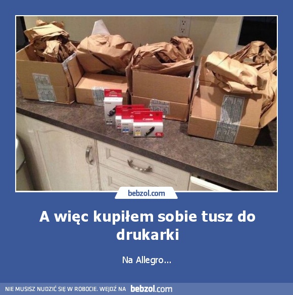 A więc kupiłem sobie tusz do drukarki