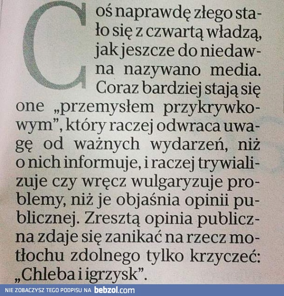 Co z tą czwartą władzą?