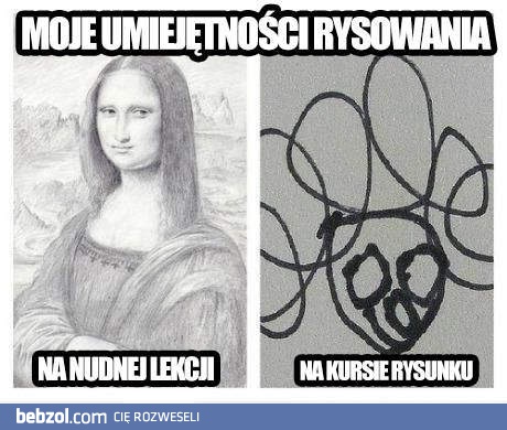 Moje umiejętności rysowania