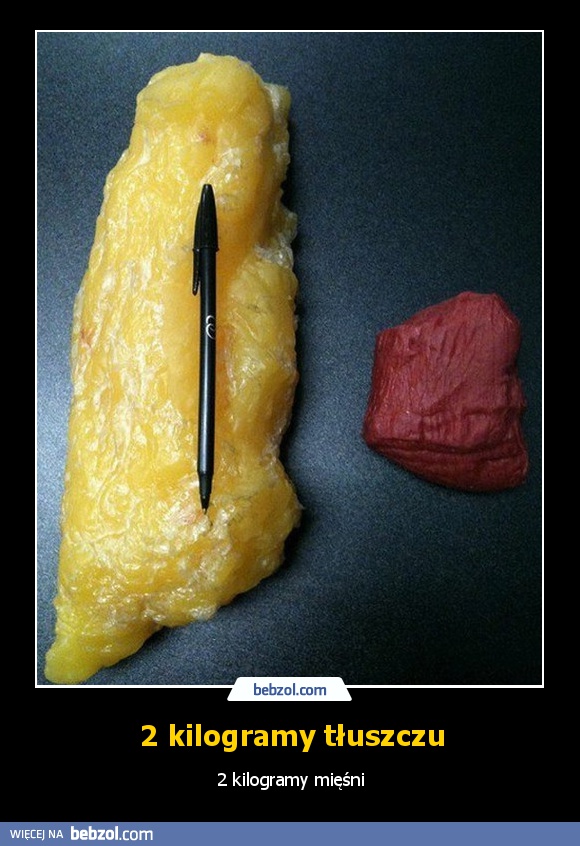 2 kilogramy tłuszczu