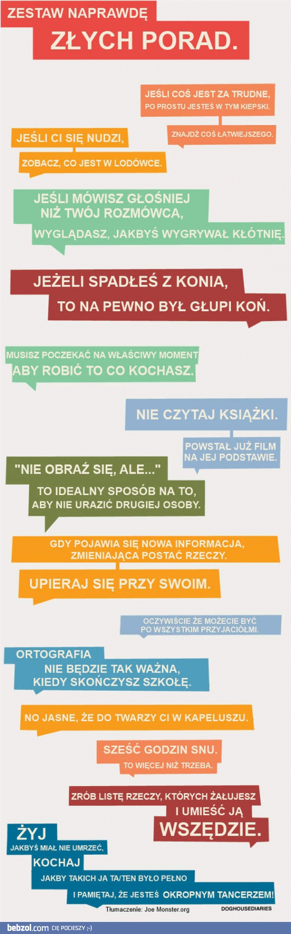 Zestaw naprawdę złych porad