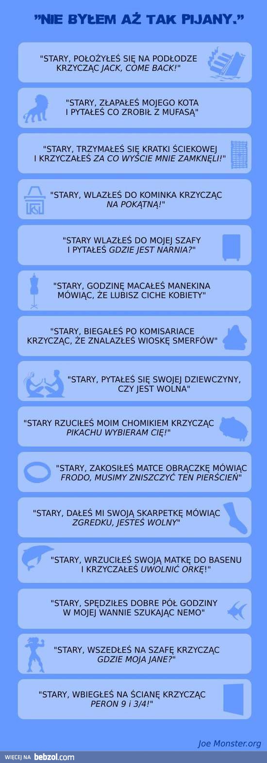 Nie byłem aż tak pijany!