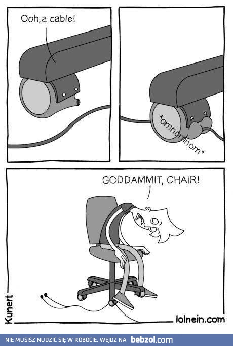 Krzesło vs kabel