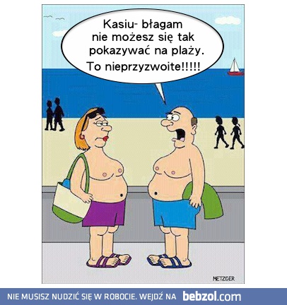 Nago na plaży