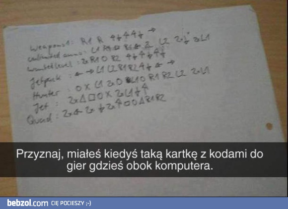 Każdy miał taką kartkę