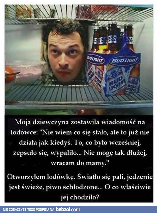 Wiadomość na lodówce