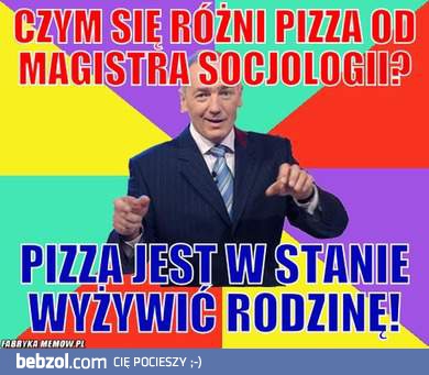 Pizza vs magister socjologii