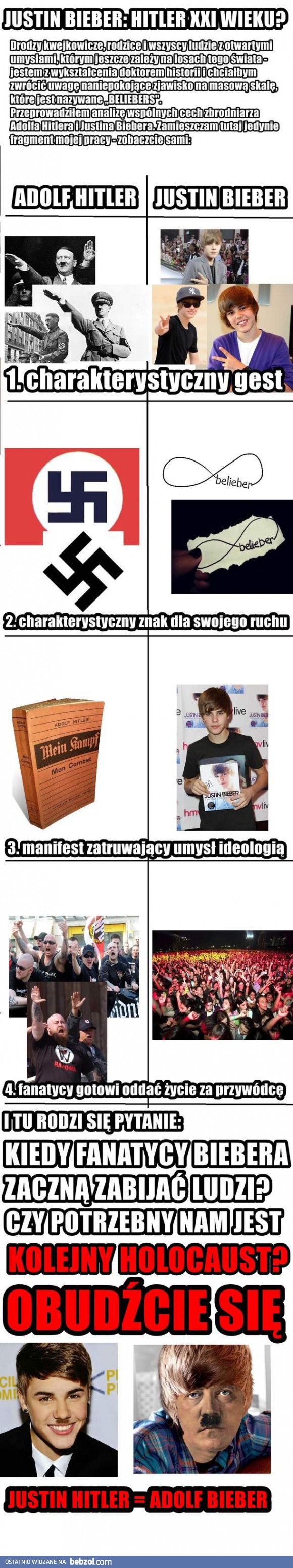 Justin Bieber Hitlerem naszych czasów