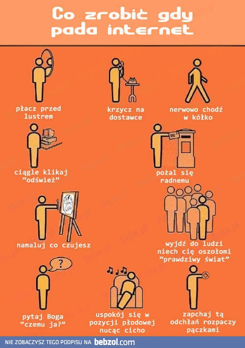 Co robić gdy padnie internet?