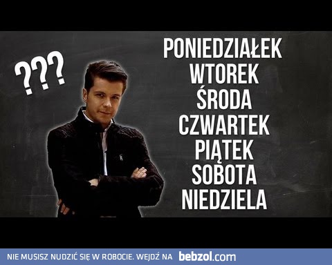 Skąd się wzięły nazwy dni tygodnia?