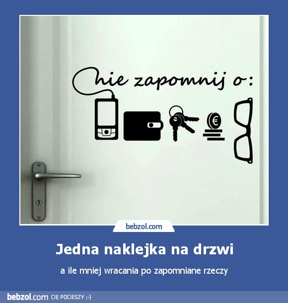 Jedna naklejka na drzwi