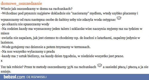 Sposób na domowe oszczędności