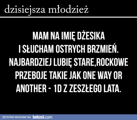 Dzisiejsza młodzież