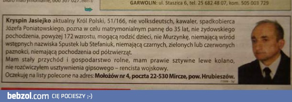 Król szuka drugiej połówki