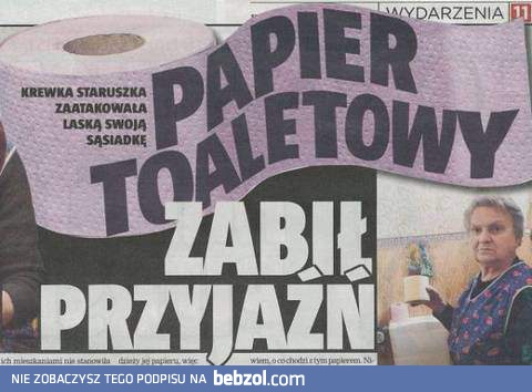 Złowieszczy papier grozy