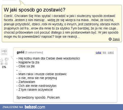 Najlepszy sposób na zerwanie