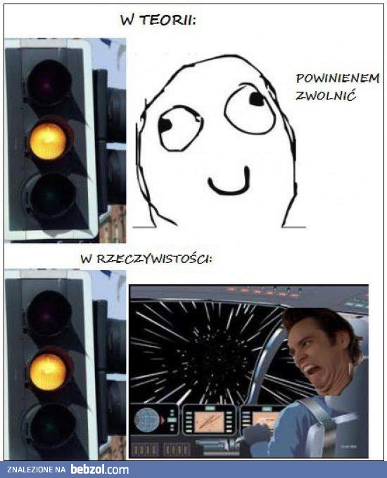 Żółte światło - tak je widzę