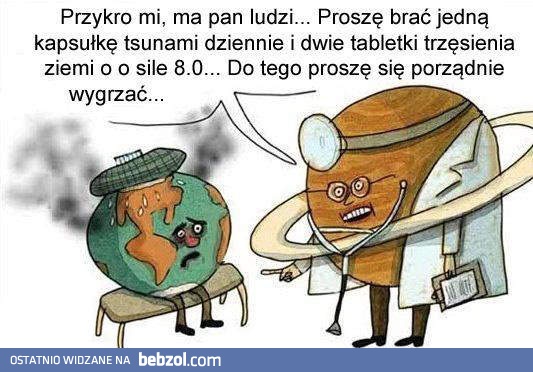 Przykro mi, jest pani chora!