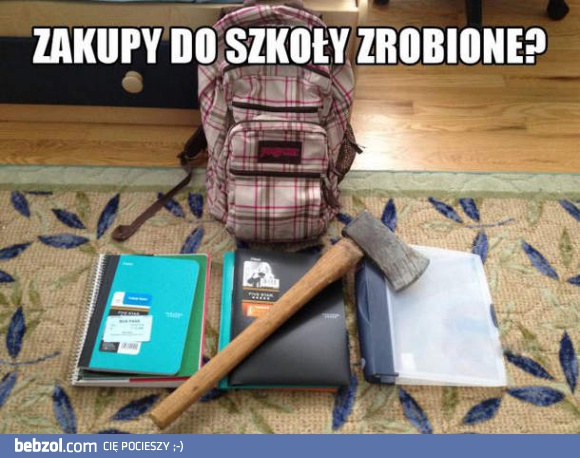 Zakupy do szkoły