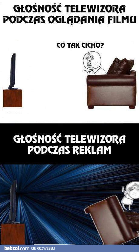 Głośność kiedy oglądasz TV