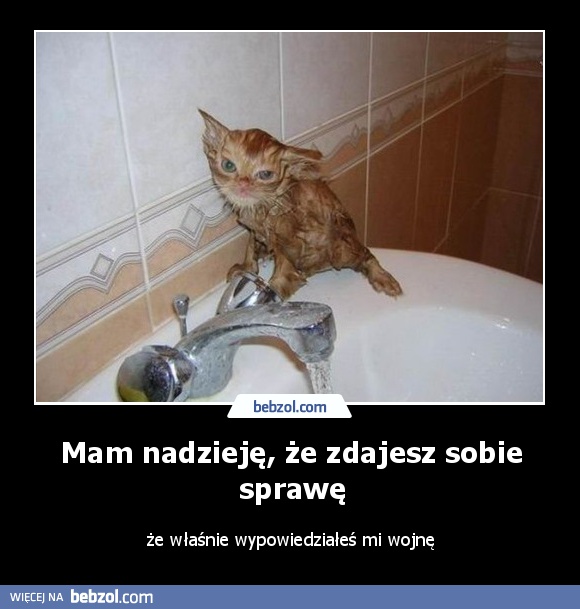 Mam nadzieję, że zdajesz sobie sprawę