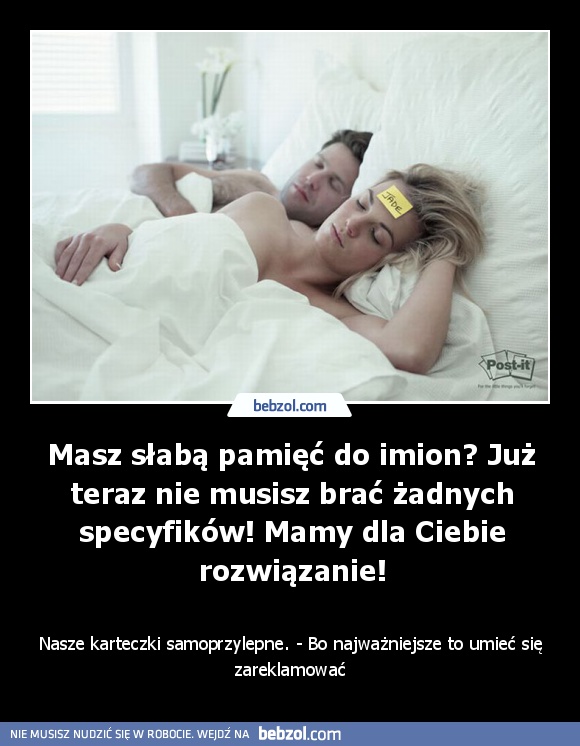 Masz słabą pamięć do imion? Już teraz nie musisz brać żadnych specyfików! Mamy dla Ciebie rozwiązanie!