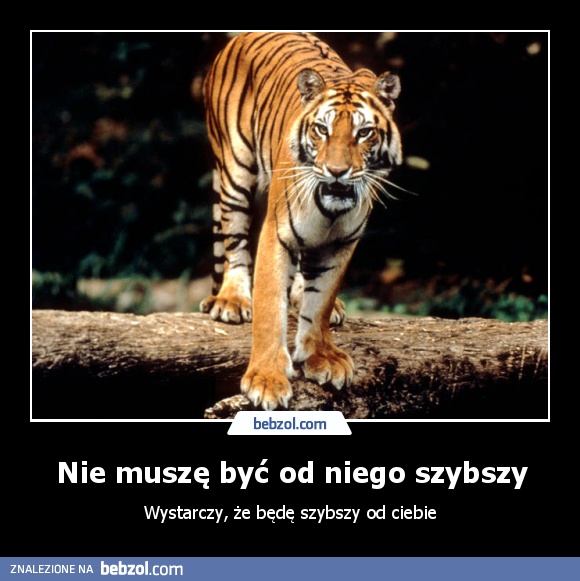 Nie muszę być od niego szybszy