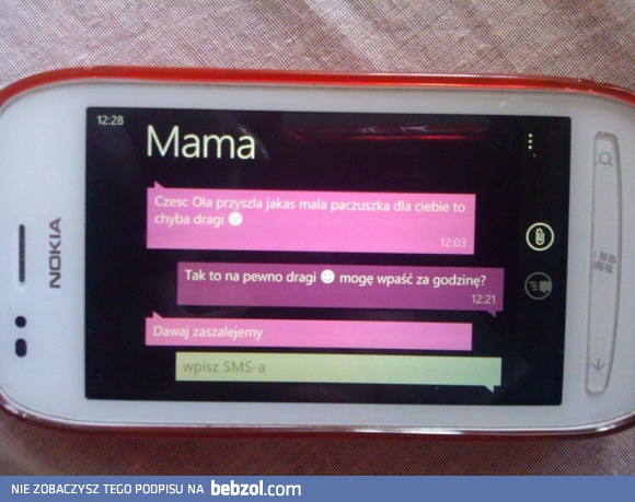 SMS od mamy