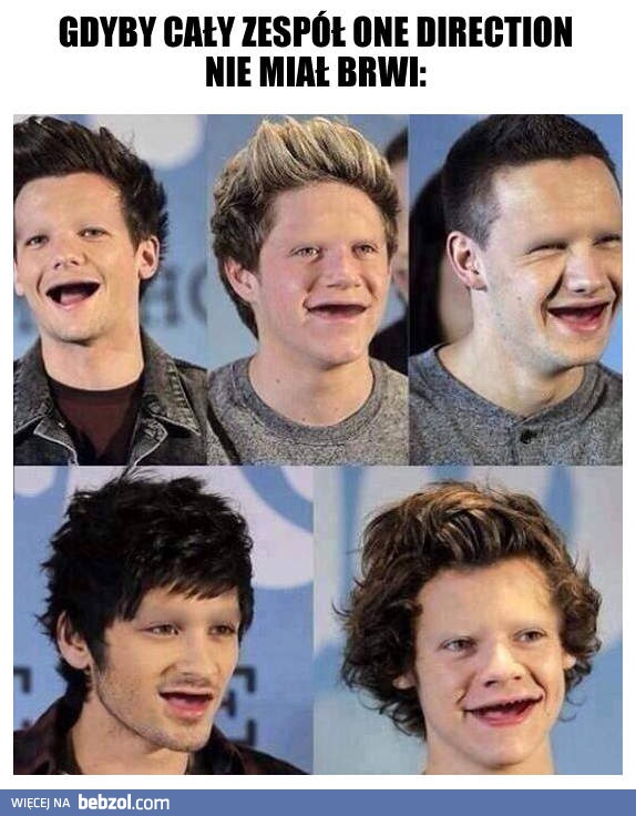 Gdyby członkowie zespołu One Direction nie mieli brwi